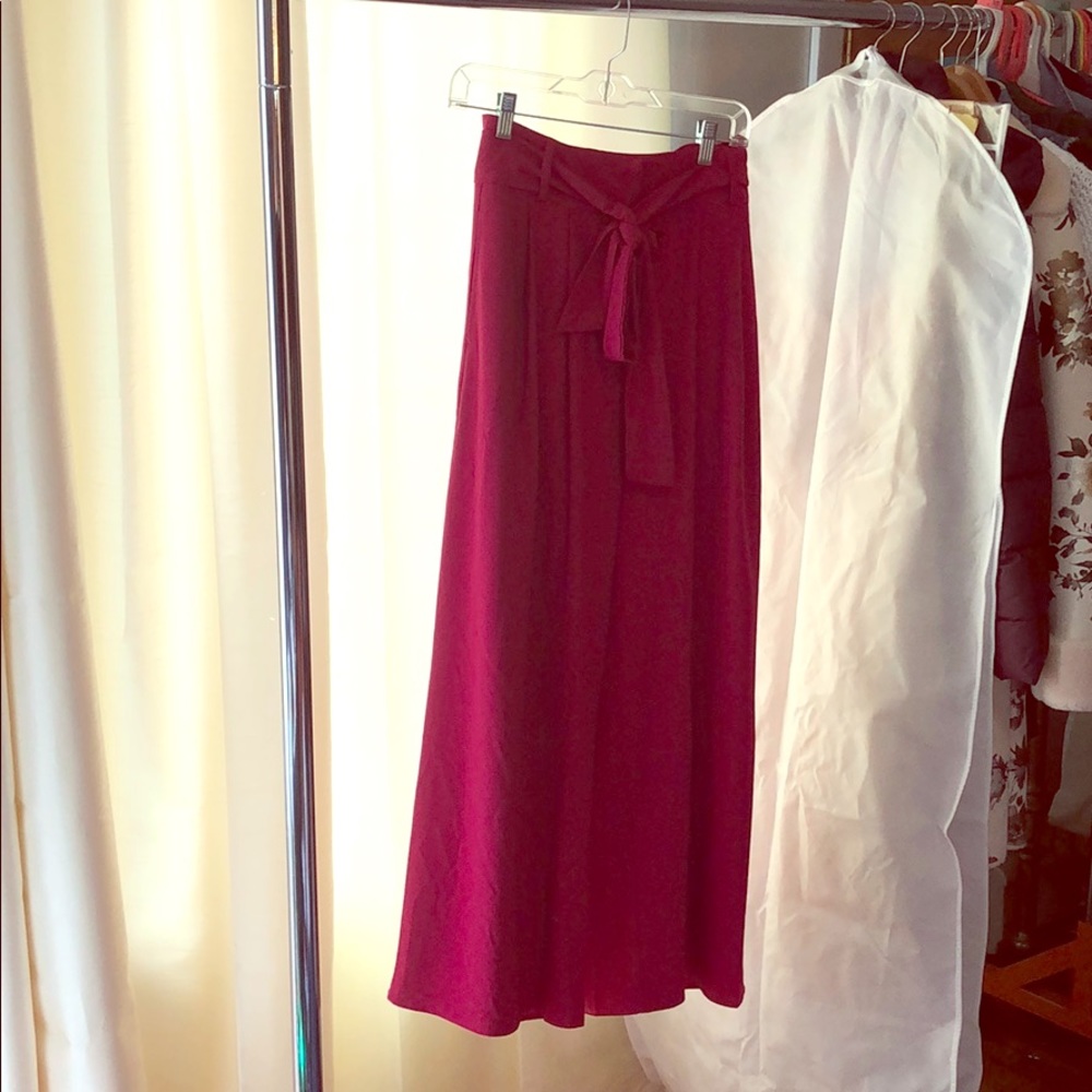 Wide leg hot pink pants NWOT